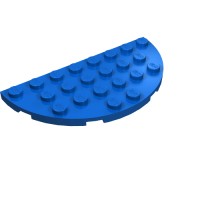22888 - Plate Round Half 4 x 8 - Blue