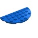 22888 - Blue - Plate Round Half 4 x 8