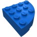2577 - Brick Round Corner 4 x 4 Full Brick - Blue