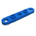 2711 - Blue - Technic Plate 1 x 5 with Toothed Ends, 2 Studs and Center Axle Hole