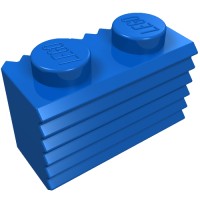2877 - Brick Special 1 x 2 with Grille - Blue