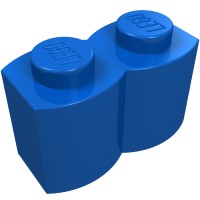 30136 - Brick Special 1 x 2 Palisade [aka Log] - Blue