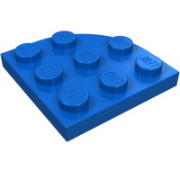 30357 - Plate Round Corner 3 x 3 - Blue