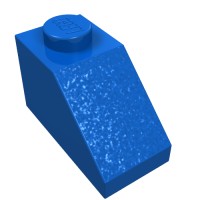 3040b - Slope 45Â° 2 x 1 with Bottom Pin - Blue
