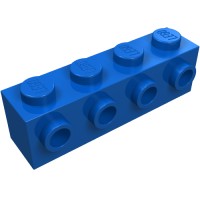 30414 - Brick Special 1 x 4 with 4 Studs on One Side - Blue