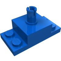 30592 - Brick Special 2 x 4, with 2 x 2 Brick with Top Pin and 1 x 2 Side Plates - Blue