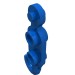 3136 - Blue - Hook, Tow Hook with 2 Studs on Both Sides