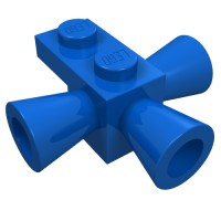 3963 - Brick Special 1 x 1 with 3 Speakers / Loudspeakers / Space Positioning Rockets - Blue