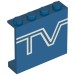 4215apr0009 - Blue - Panel 1 x 4 x 3 - Solid Studs with TV Logo Print [6661]