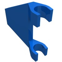 44676 - Flag 2 x 2 Trapezoid with Flat Area between Clips - Blue
