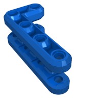 45803 - Technic Beam 3 x 7 L-Shape Double - Blue