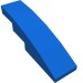 11153 - Blue - Slope Curved 4 x 1 No Studs [Stud Holder with Symmetric Ridges]