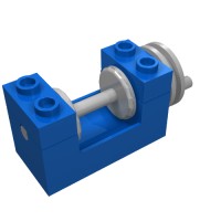 73037 - String Reel Winch 2 x 4 x 2 (Light Gray Drum) - Blue