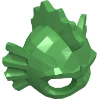 10227 - Mask, Swamp Creature with Eye Holes, Fins and Spikes - Bright Green