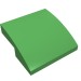 15068 - Bright Green - Slope Curved 2 x 2 x 2/3