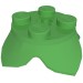 15469 - Plant, Leaves, Round 2 x 2 x 2/3 with + Axle Hole and 4 Leaf Extensions - Bright Green