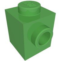 26604 - Brick Special 1 x 1 with Studs on 2 Adjacent Sides - Bright Green
