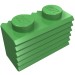 2877 - Bright Green - Brick Special 1 x 2 with Grille