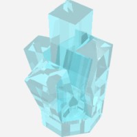 30385 - Rock 1 x 1 Crystal 5 Point - Glitter Trans-Light Blue