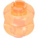 45481 - Trans-Flame Yellowish Orange - Clikits Bead, Connector Thick Small Double with 2 Pins
