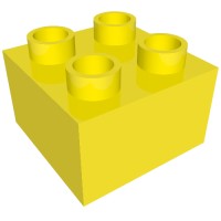 3437 - Duplo Brick 2 x 2 - Vibrant Yellow