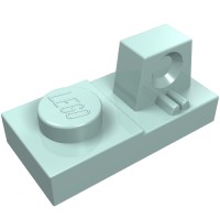 30383 - Hinge Plate 1 x 2 Locking with 1 Finger On Top - Aqua