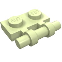 2540 - Plate Special 1 x 2 Side Handle [Free Ends] - Light Lime