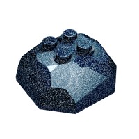 30293 - Rock Boulder, Top - Speckle Black-Silver