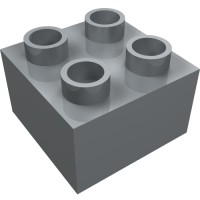 3437 - Duplo Brick 2 x 2 - Pearl Light Gray