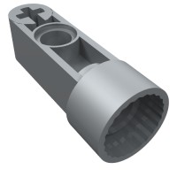 41681 - Technic Rotation Joint Socket with 3L Thick Beam - Pearl Light Gray
