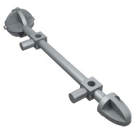 51643 - Weapon Staff, with Ball and Point Ends (Nuju) - Pearl Light Gray