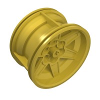15038 - Wheel 56 x 34 Technic Racing Medium with 6 Pin Holes - Yellow
