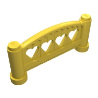 2040 - Fabuland Fence 1 x 6 x 2 Rounded - Yellow