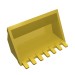 21709 - Yellow - Construction Vehicle Bucket 3 x 6 with 7 Hinge Teeth