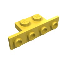 2436 - Bracket 1 x 2 - 1 x 4 [Square Corners] - Yellow