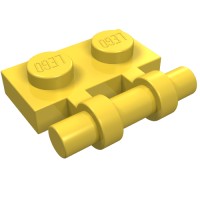 2540 - Plate Special 1 x 2 Side Handle [Free Ends] - Yellow