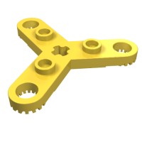 2712 - Technic Plate Rotor 3 Blade with Toothed Ends and 3 Studs (Propeller) - Yellow