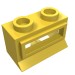 27bc01 - Yellow - Window 1 x 2 x 1, Extended Lip, Hollow Stud [with Glass]