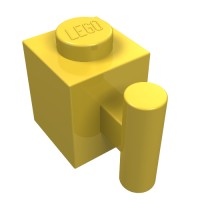 2921 - Brick Special 1 x 1 with Handle - Yellow