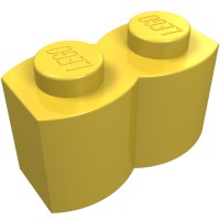 30136 - Brick Special 1 x 2 Palisade [aka Log] - Yellow