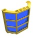 30185c02 - Yellow - Window Bay 3 x 8 x 6 with Trans-Dark Blue Glass