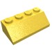 3037 - Slope 45Â° 2 x 4 - Yellow