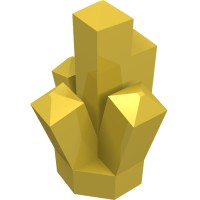 30385 - Rock 1 x 1 Crystal 5 Point - Yellow