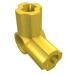 32014 - Yellow - Technic Axle and Pin Connector Angled #6 - 90Â°