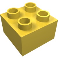 3437 - Duplo Brick 2 x 2 - Yellow