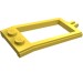 4587 - Yellow - Animal / Creature Accessory, Horse Hitching, with 1 x 2 Studs, Hinge [2 Fingers]