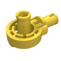 47455 - Technic Rotation Joint Ball Loop with Two Perpendicular Pins with Friction - Yellow