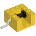586c02 - Yellow - String Reel Winch 4 x 4 x 2 with Metal Handle, Black Drum