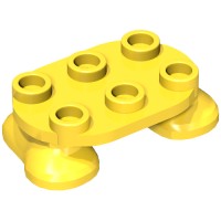 66859 - Feet, 2 x 3 x 2/3 with 6 Studs on Top - Yellow