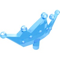 33322 - Headwear Accessory Crown / Tiara - Trans-Medium Blue